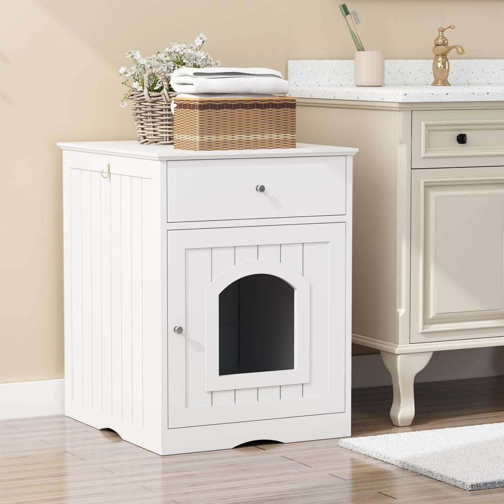 Wooden Pet House Litter Box Enclosure