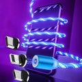 Magnetic LED Flowing Light Charging Cable – iPhone & USB-C