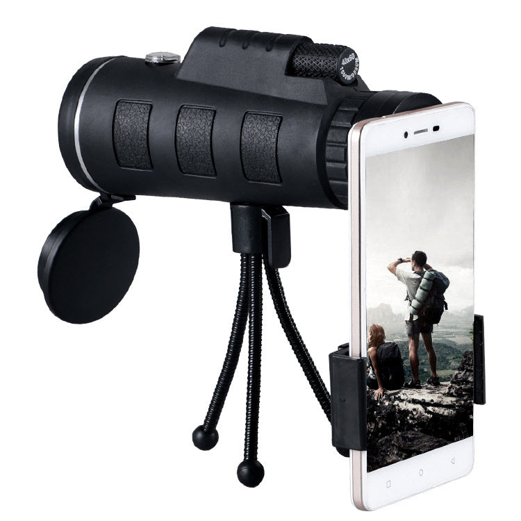 40x60 Monocular Telescope with Compass, Phone Clip & Tripod