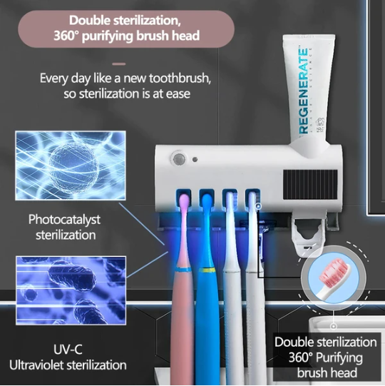 UV Light Sterilizer Toothbrush Holder