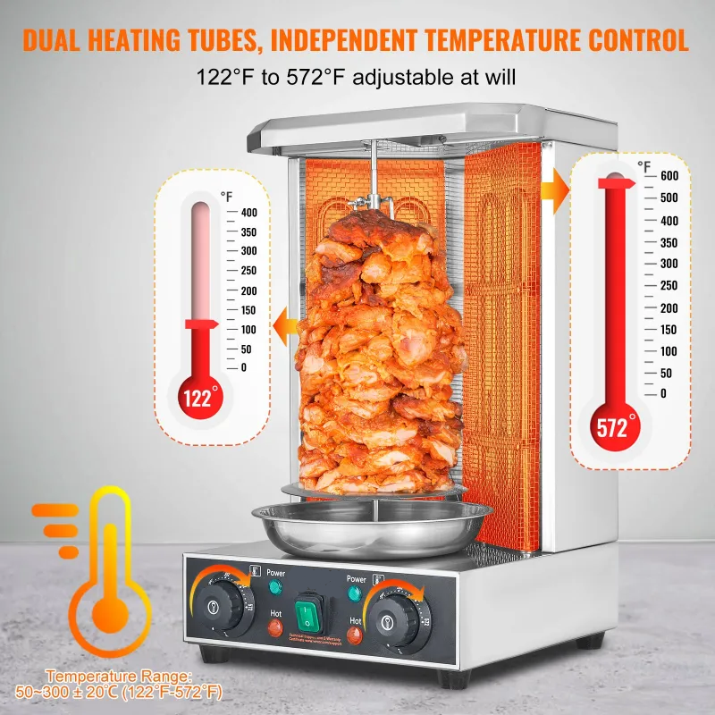 Shawarma Grill Machine, 13 Lbs Capacity