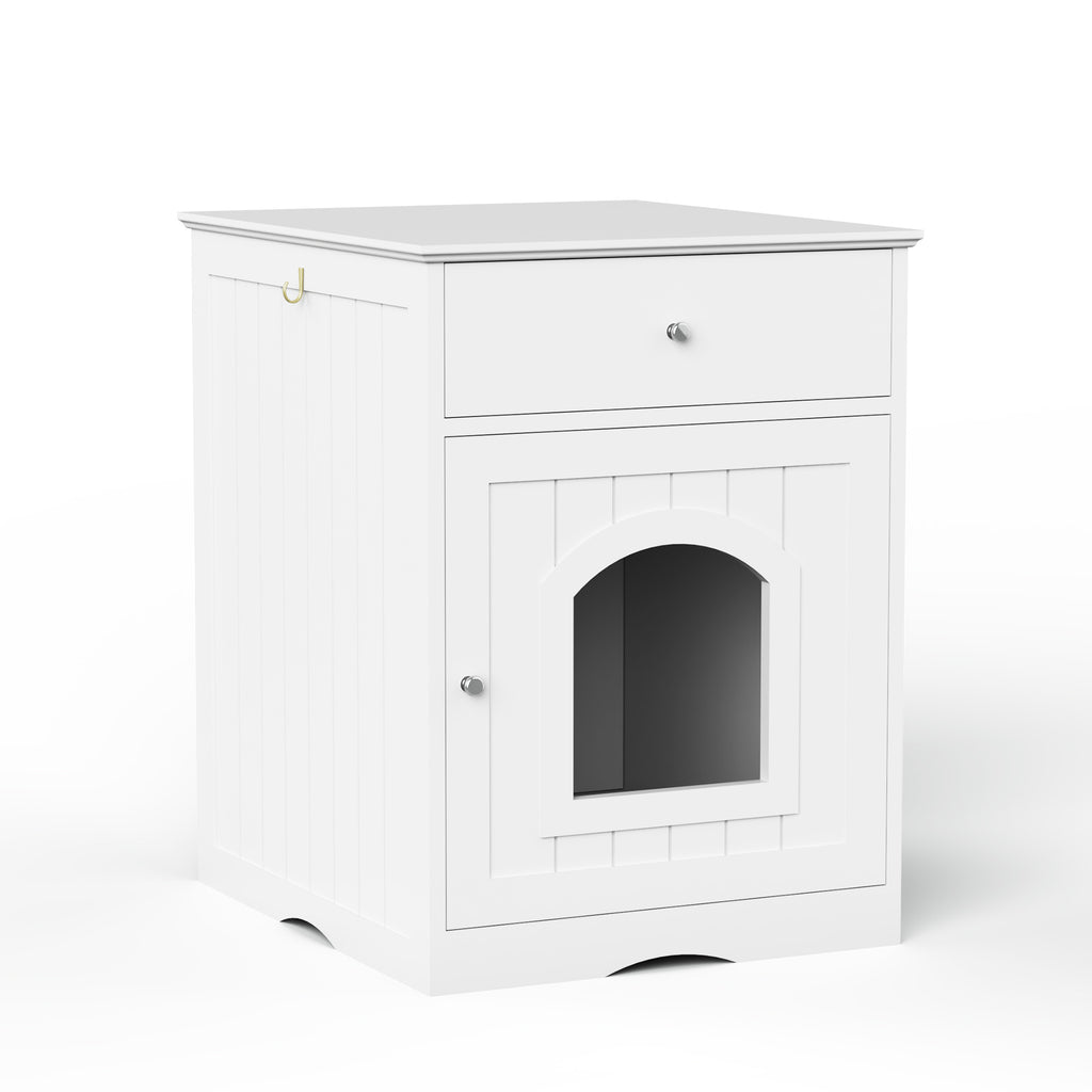 Wooden Pet House Litter Box Enclosure