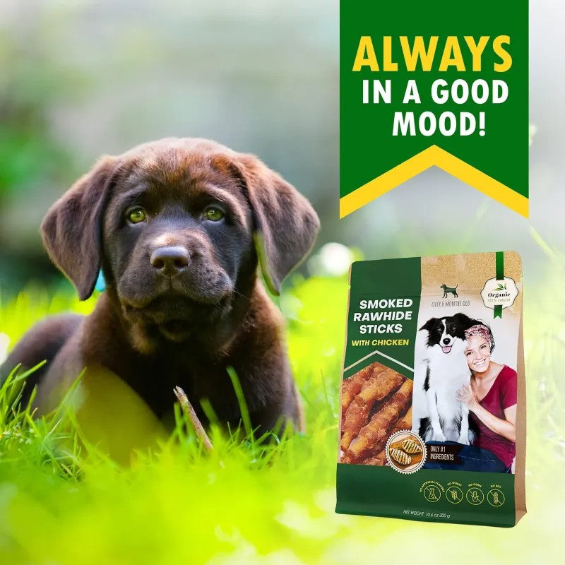 Dog Smoked Rawhide Sticks Wrapped Chicken