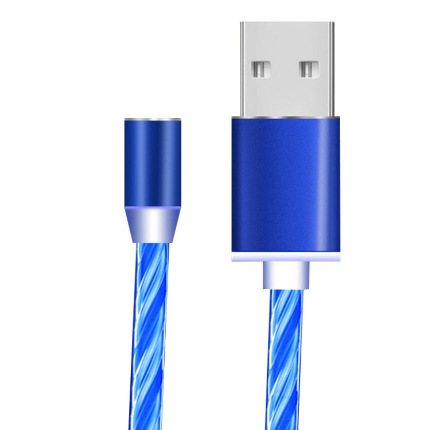 Magnetic LED Flowing Light Charging Cable – iPhone & USB-C