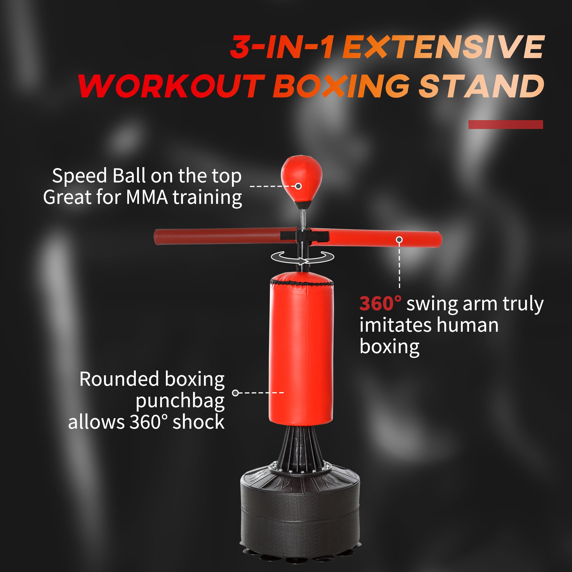 Freestanding Punching Bag with Speed Ball