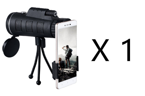 40x60 Monocular Telescope with Compass, Phone Clip & Tripod