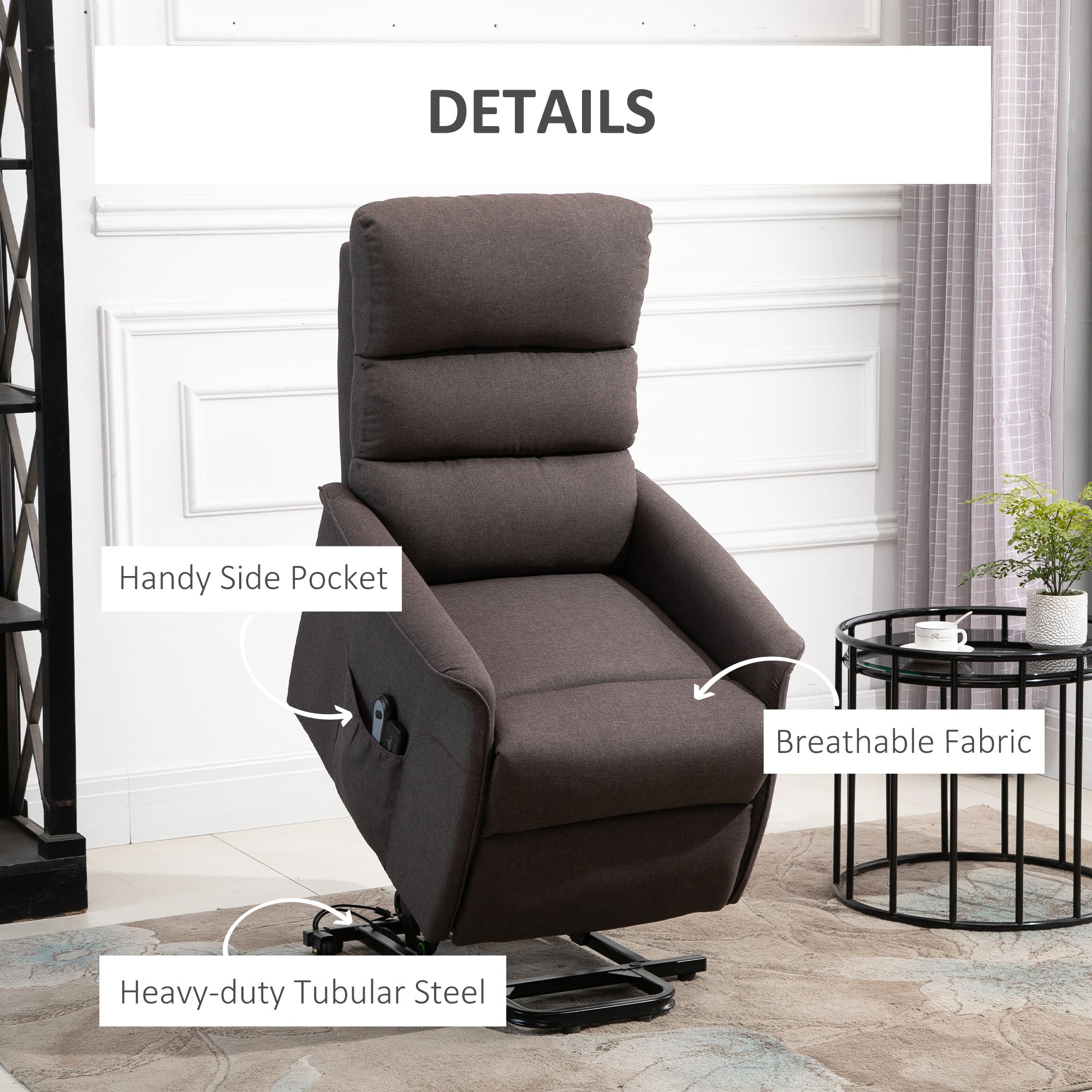 Power Lift Assist Recliner Chair with Remote Control