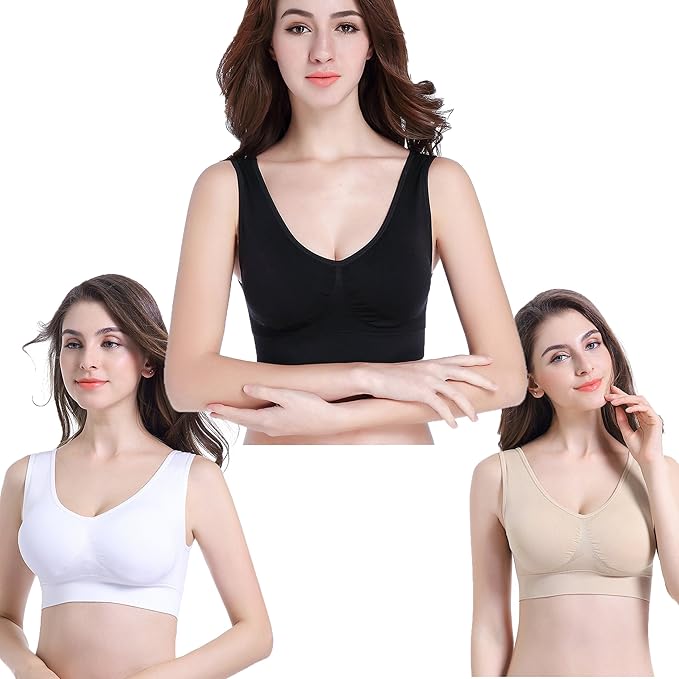 3-Pack Sports Bras For Women