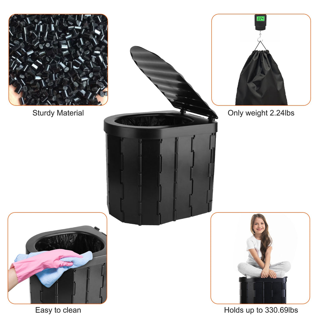 Foldable Emergency Portable Toilet For Camping