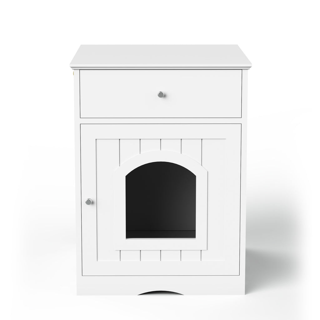 Wooden Pet House Litter Box Enclosure
