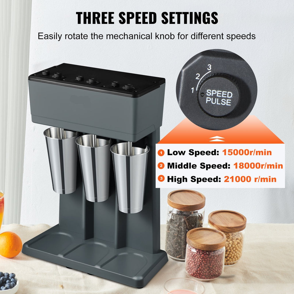 Electric Milkshake Maker, 375W, With 3 Stainless Steel Cups