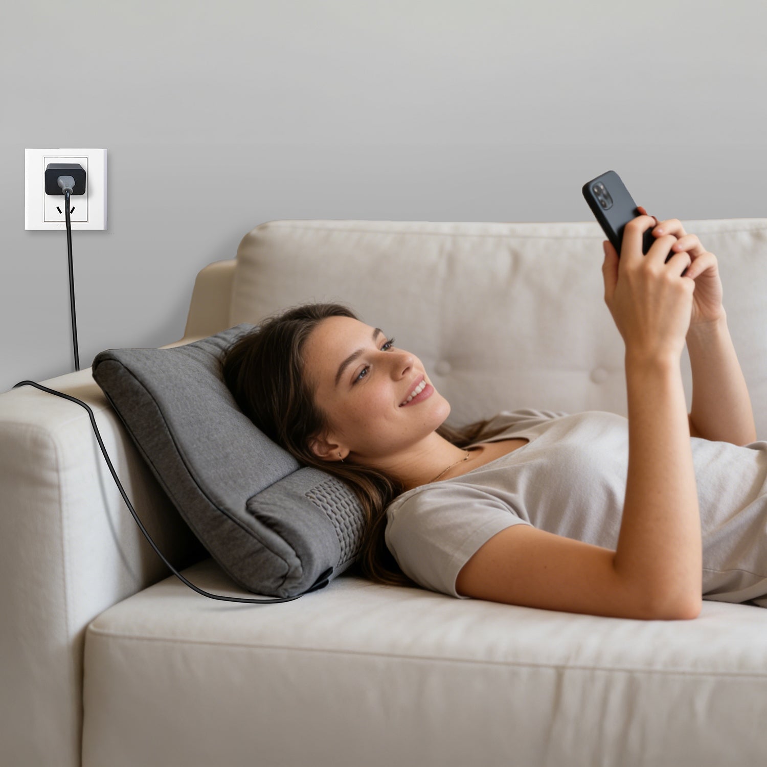 Neck Massager Pillow with Heat & Vibration – Memory Foam