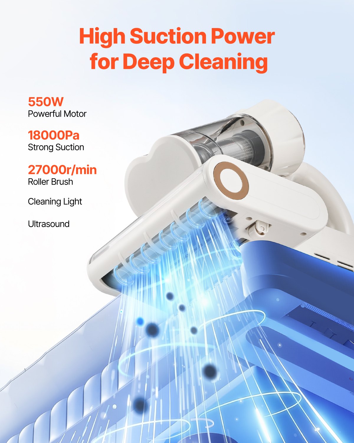 Vacuum Cleaner, 550W, HEPA Filter & Heating