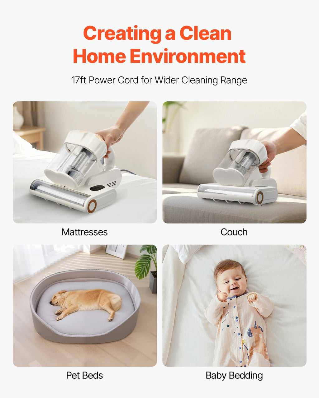 Vacuum Cleaner, 550W, HEPA Filter & Heating