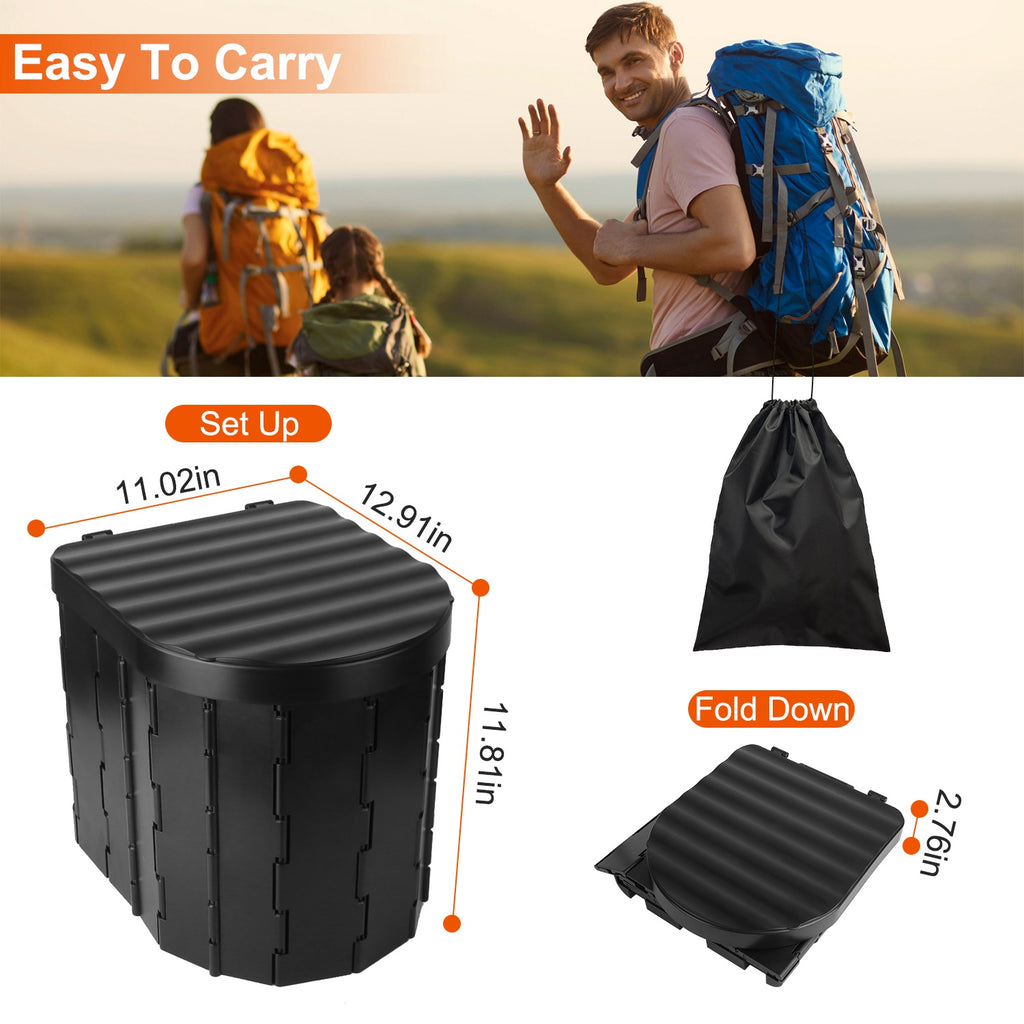 Foldable Emergency Portable Toilet For Camping