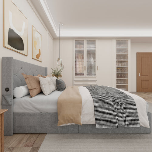 Queen Size Bed Frame With Storage