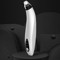 White Electric Blackhead Remover with black accents on a black background