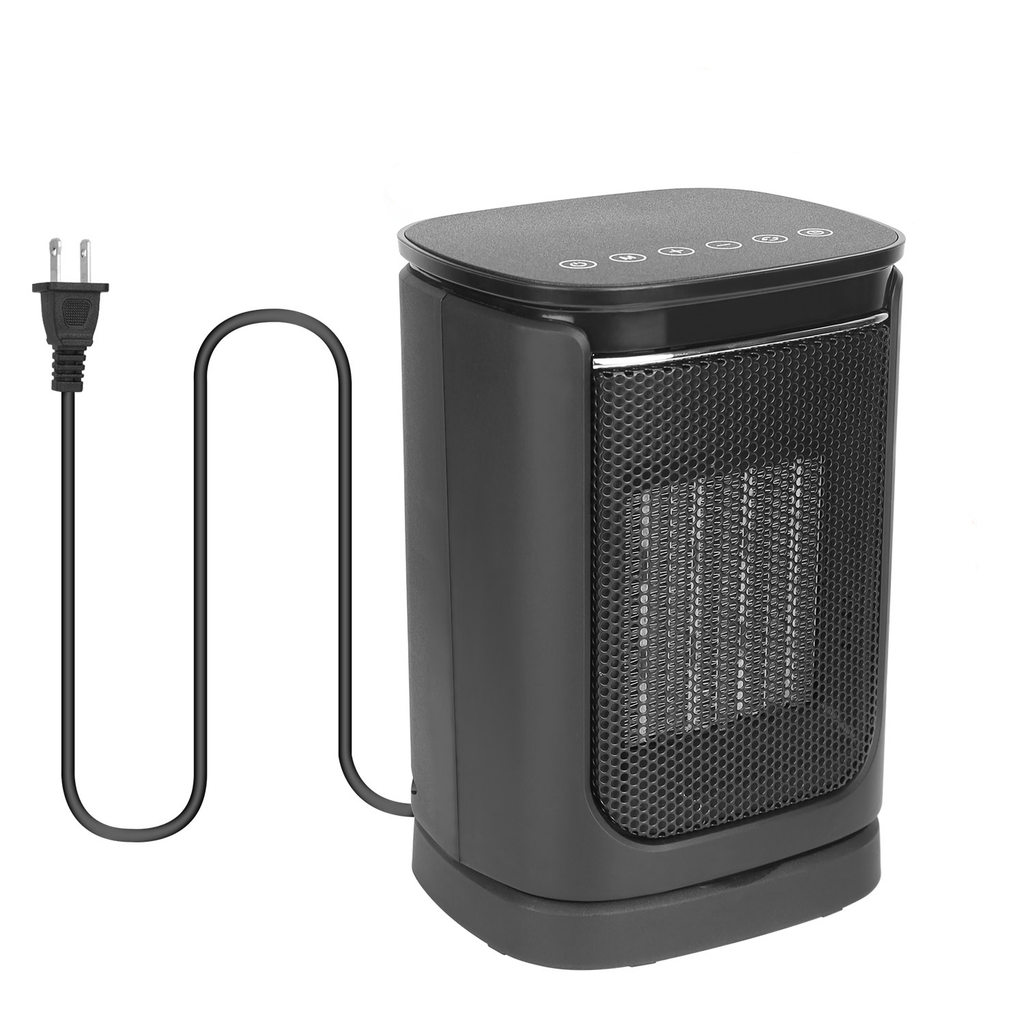 1500W Ceramic Electric Space Heater with Fan & Safety Tip-Off