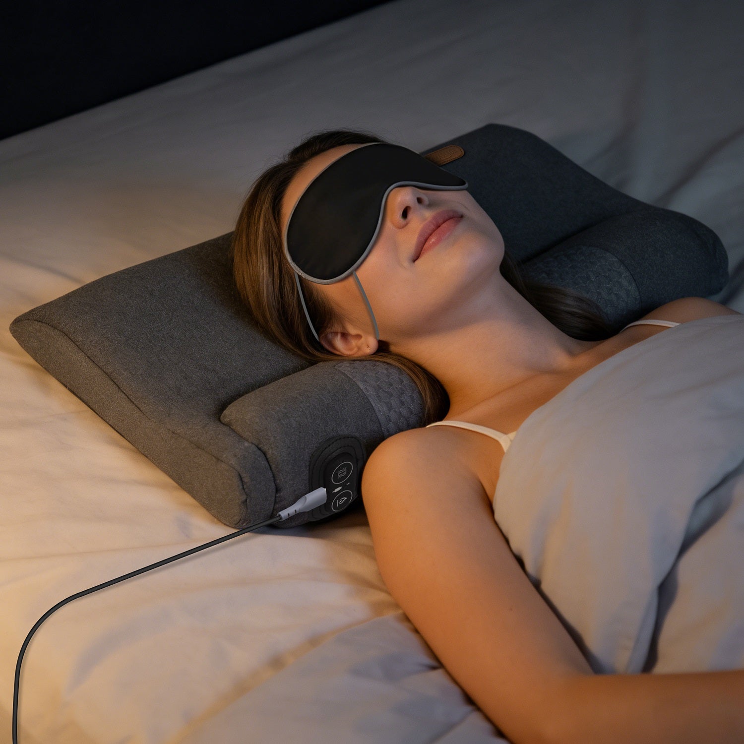 Neck Massager Pillow with Heat & Vibration – Memory Foam