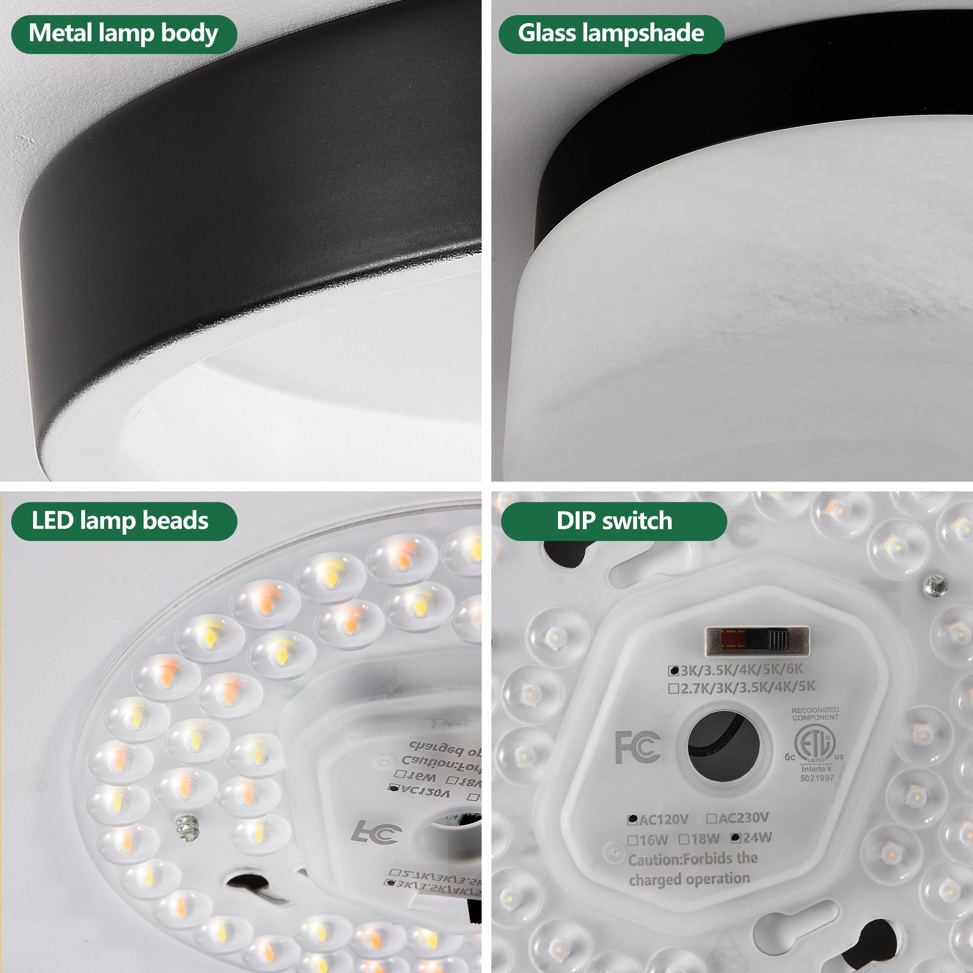 12 Inch LED Ceiling Light, 24W
