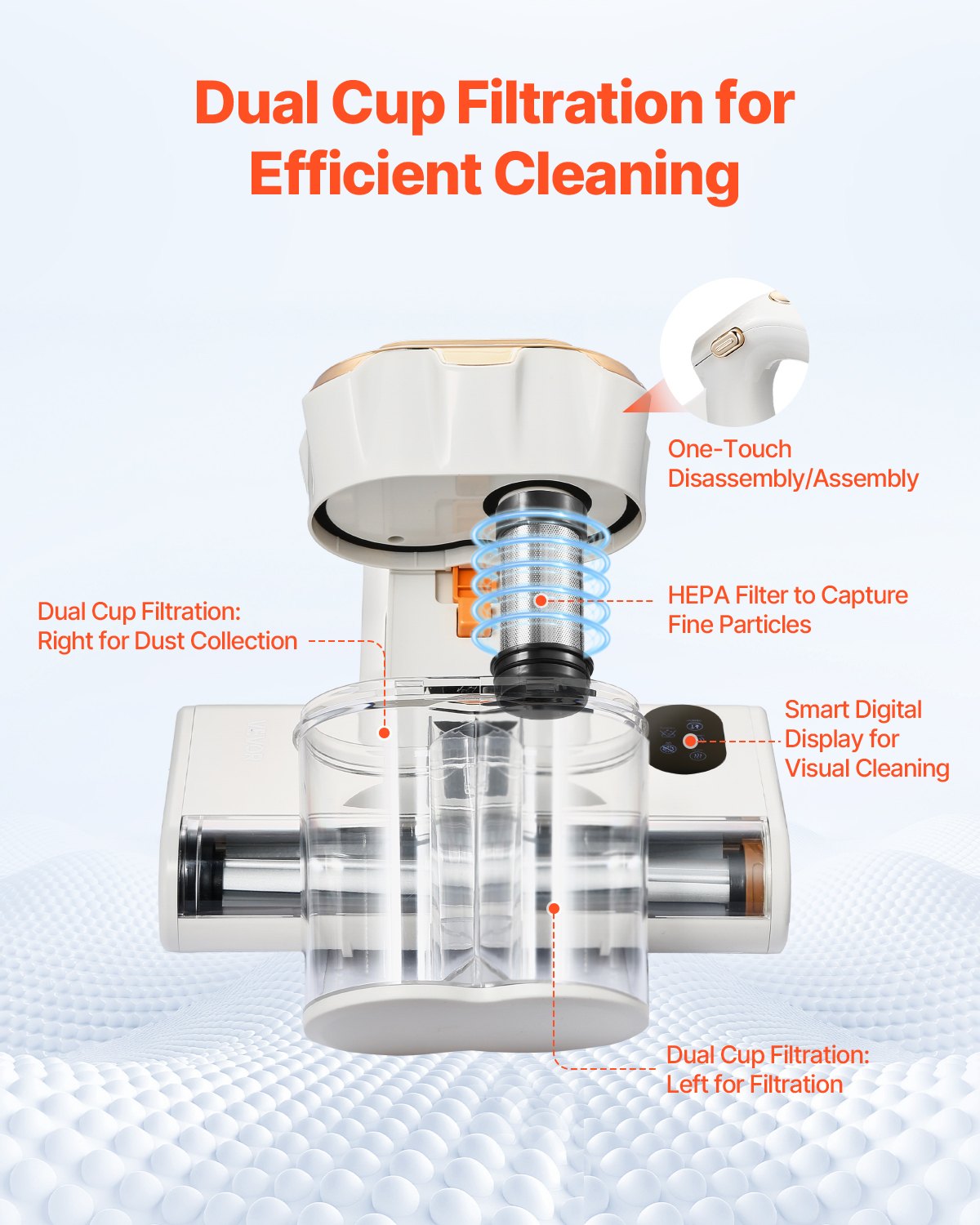 Vacuum Cleaner, 550W, HEPA Filter & Heating