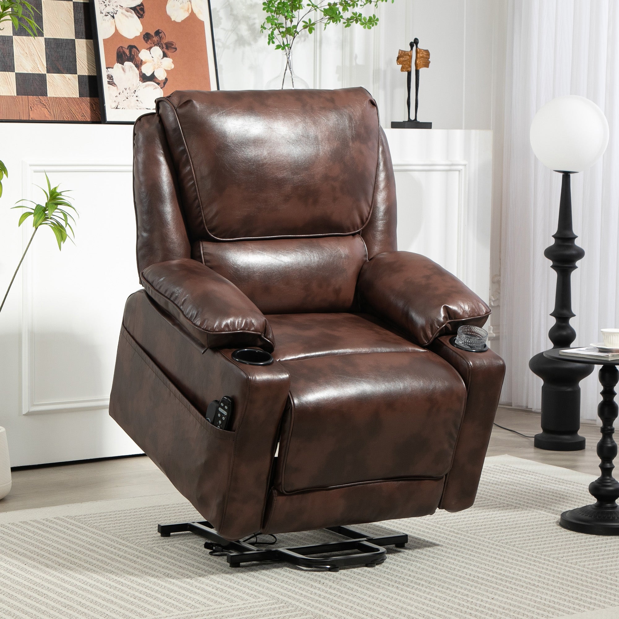 Power Lift Recliner Chair with Massage, Heat & USB Charging