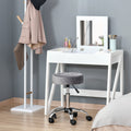Round Rolling Stool with Height Adjustable Lift