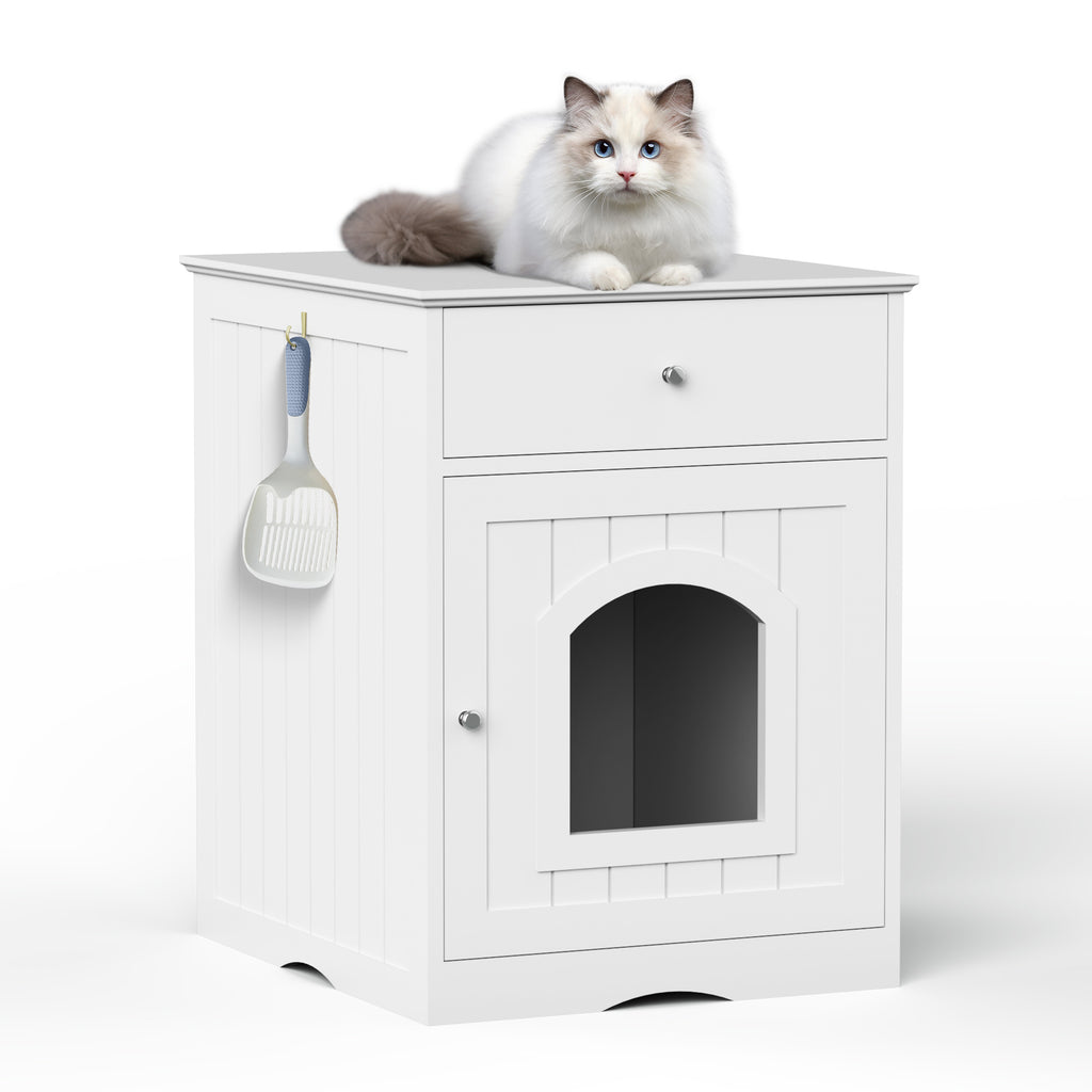 Wooden Pet House Litter Box Enclosure