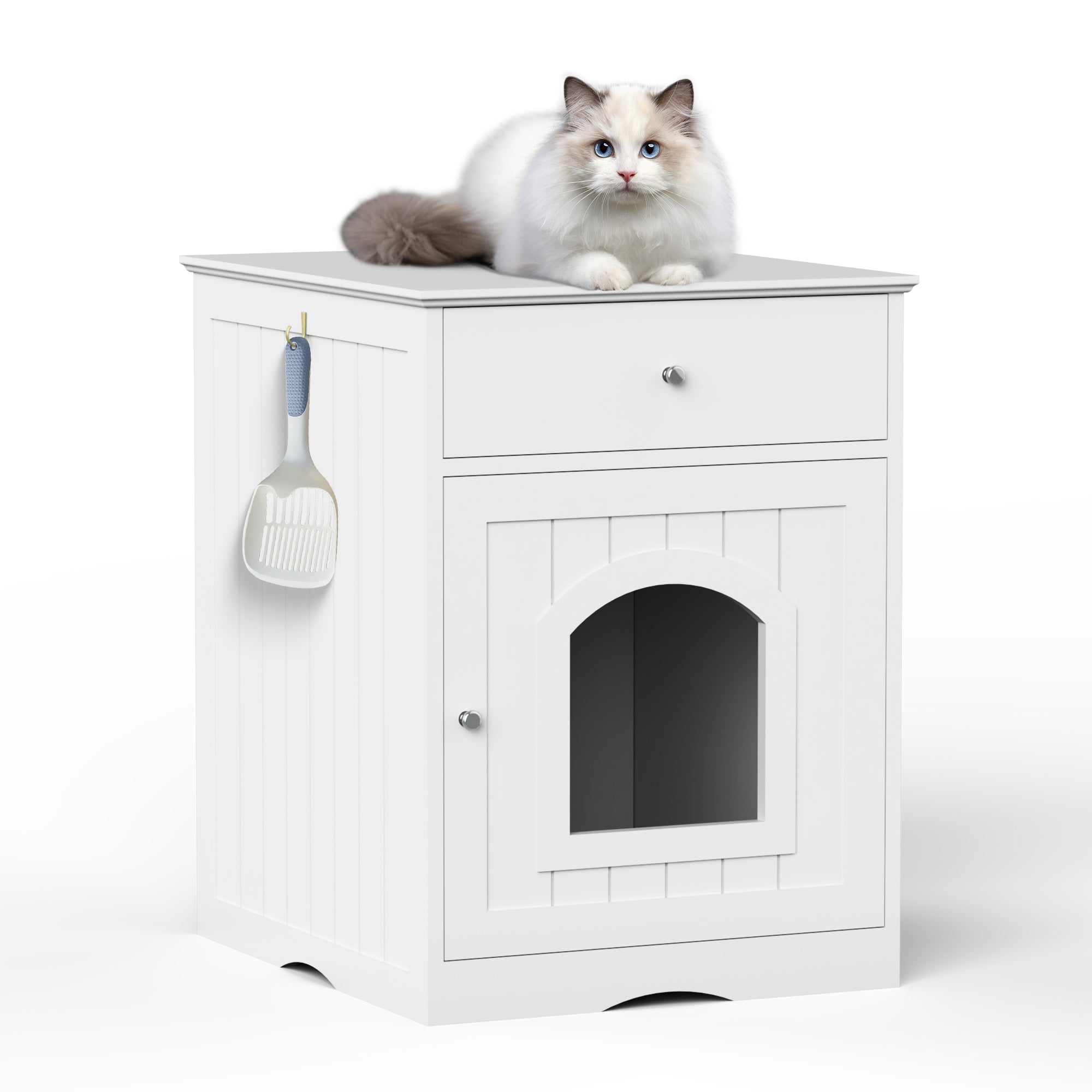 Wooden Pet House Litter Box Enclosure