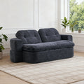 Convertible Floor Sofa Corduroy – Foam-Filled with 2 Pillows