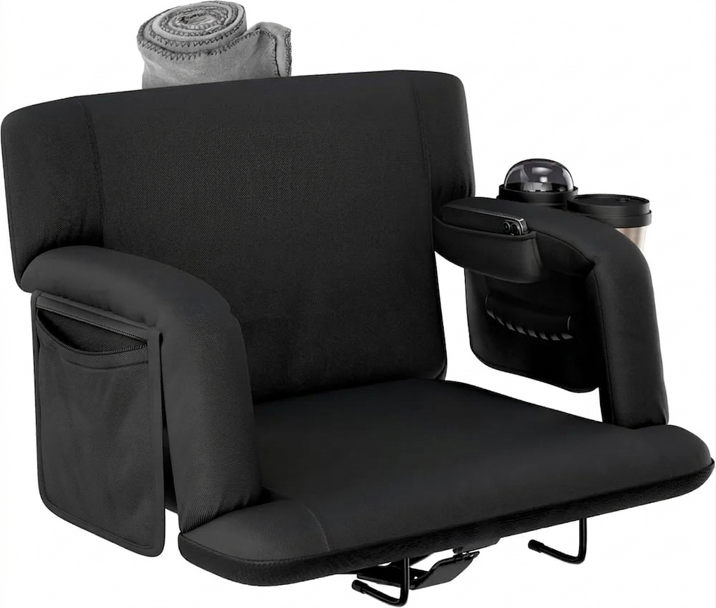 Black Reclining Stadium Seat