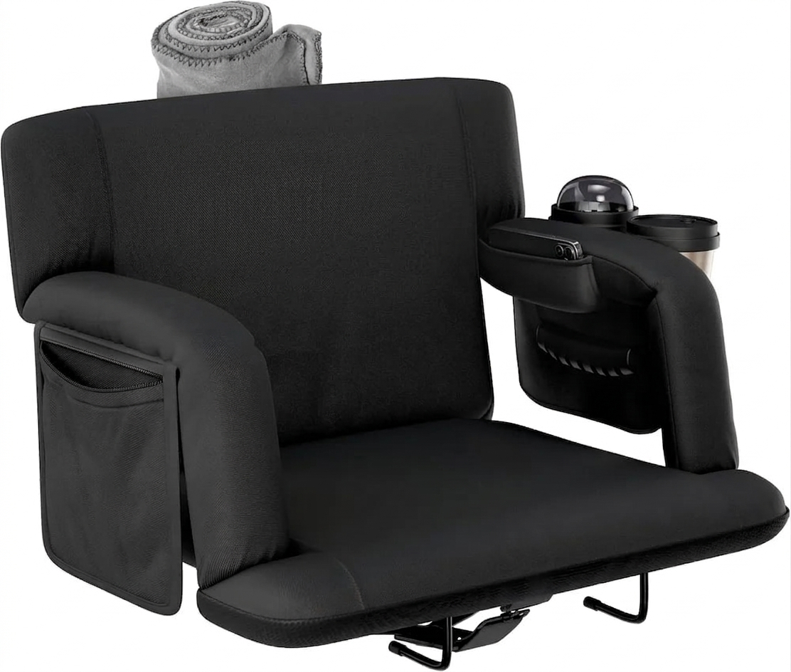 Black Reclining Stadium Seat