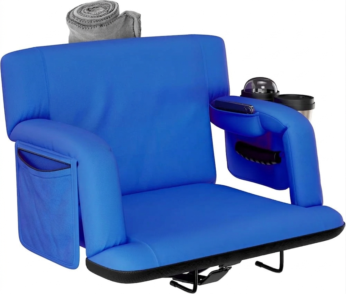 Blue Reclining Stadium Seat