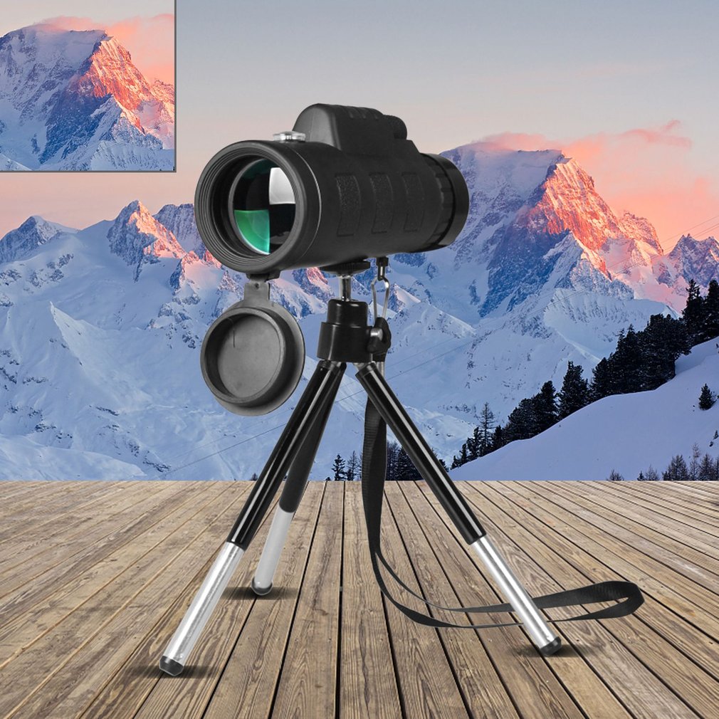 40x60 Monocular Telescope with Compass, Phone Clip & Tripod