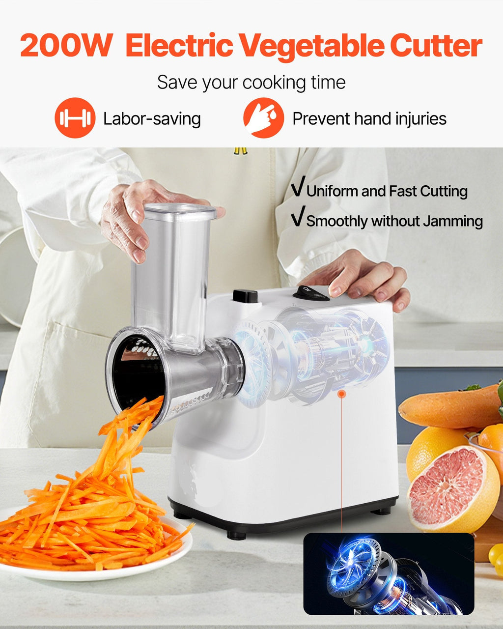 Electric Cheese Grater Salad Maker