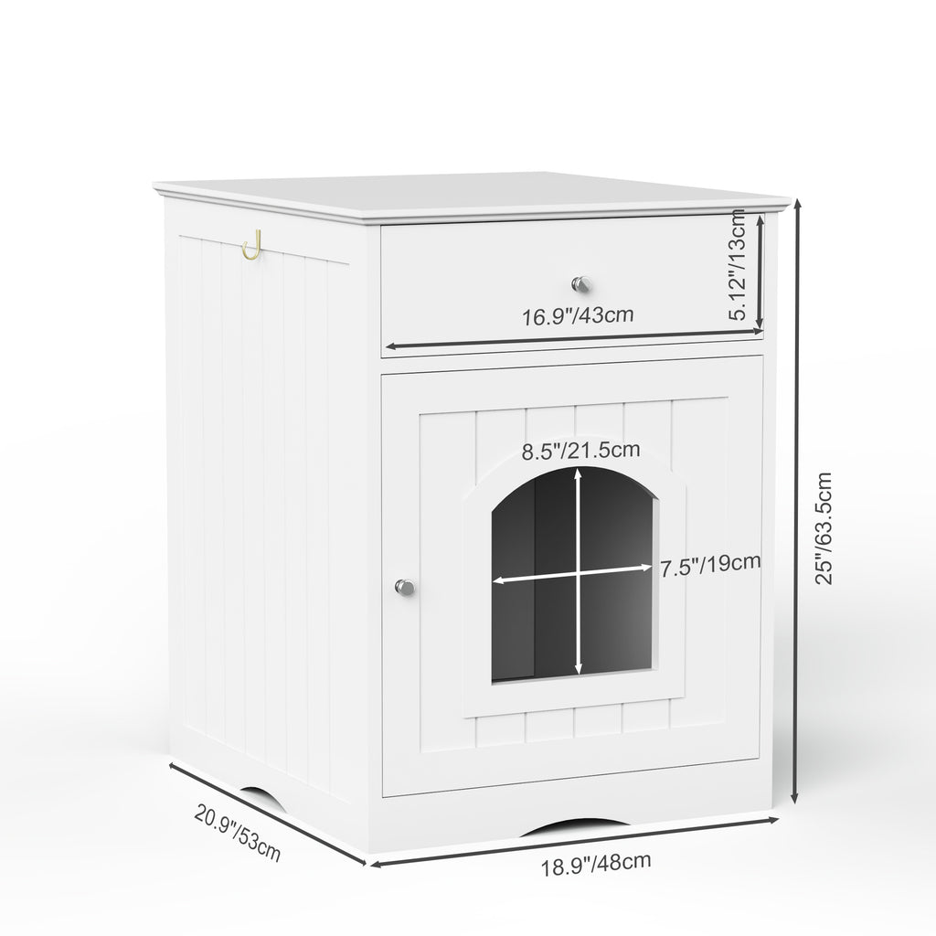 Wooden Pet House Litter Box Enclosure