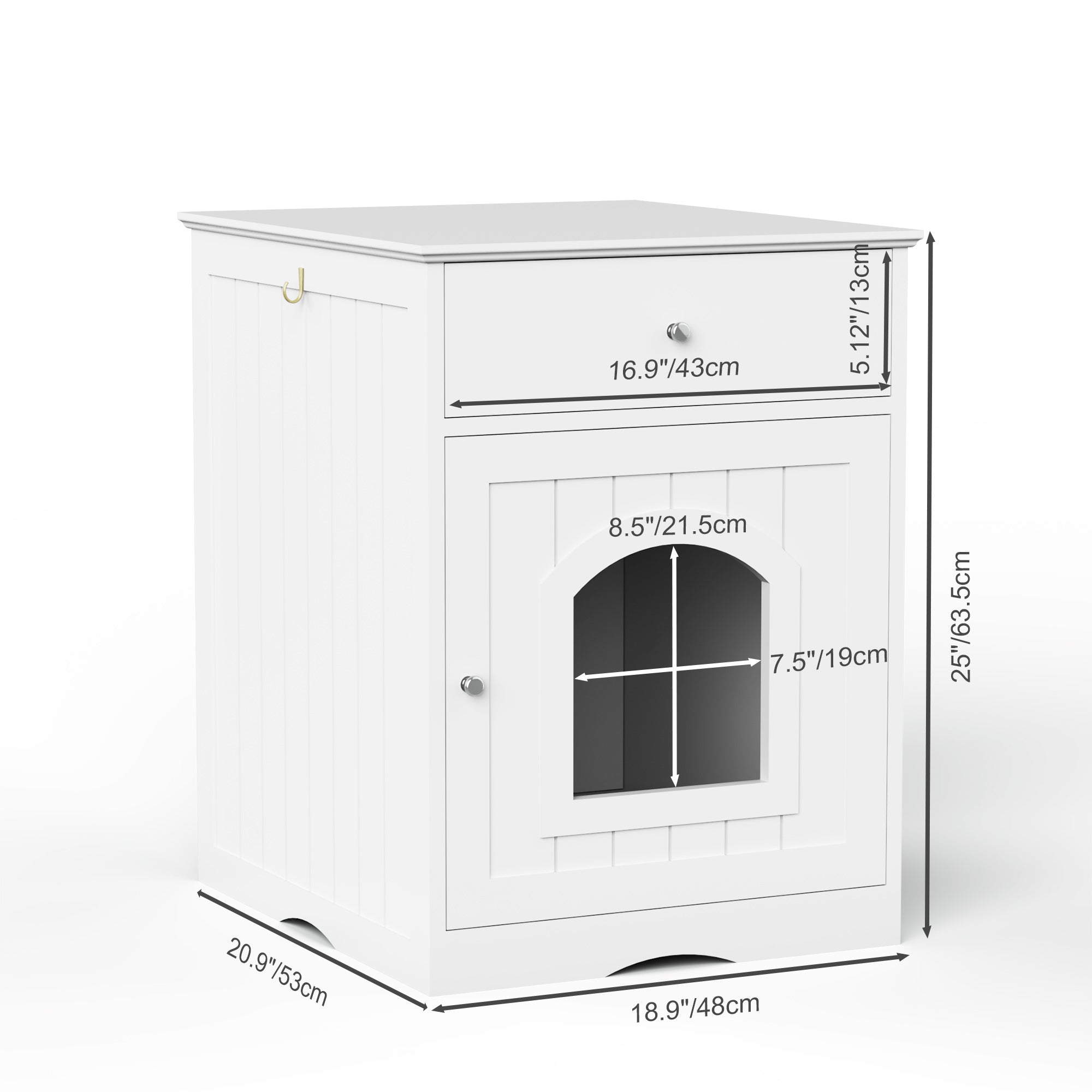 Wooden Pet House Litter Box Enclosure