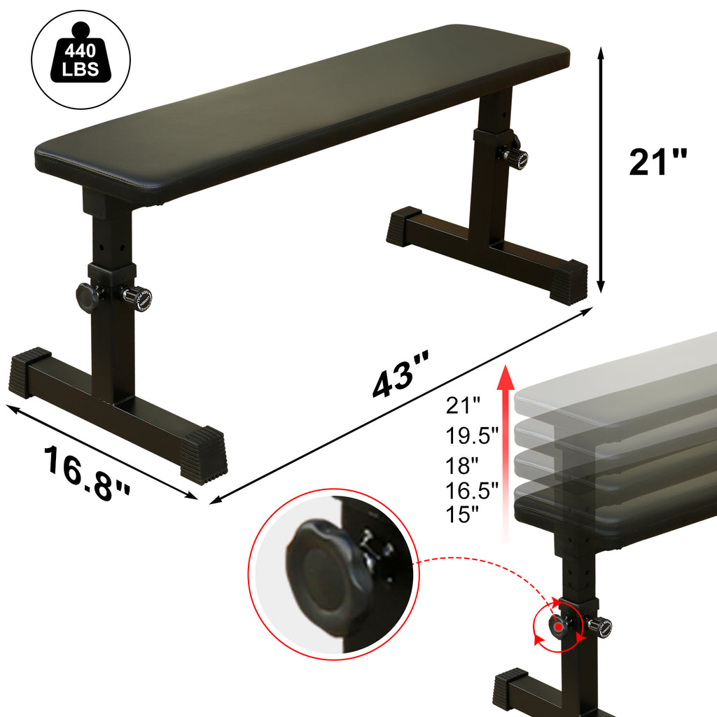 Flat Weight Bench For Strength Training
