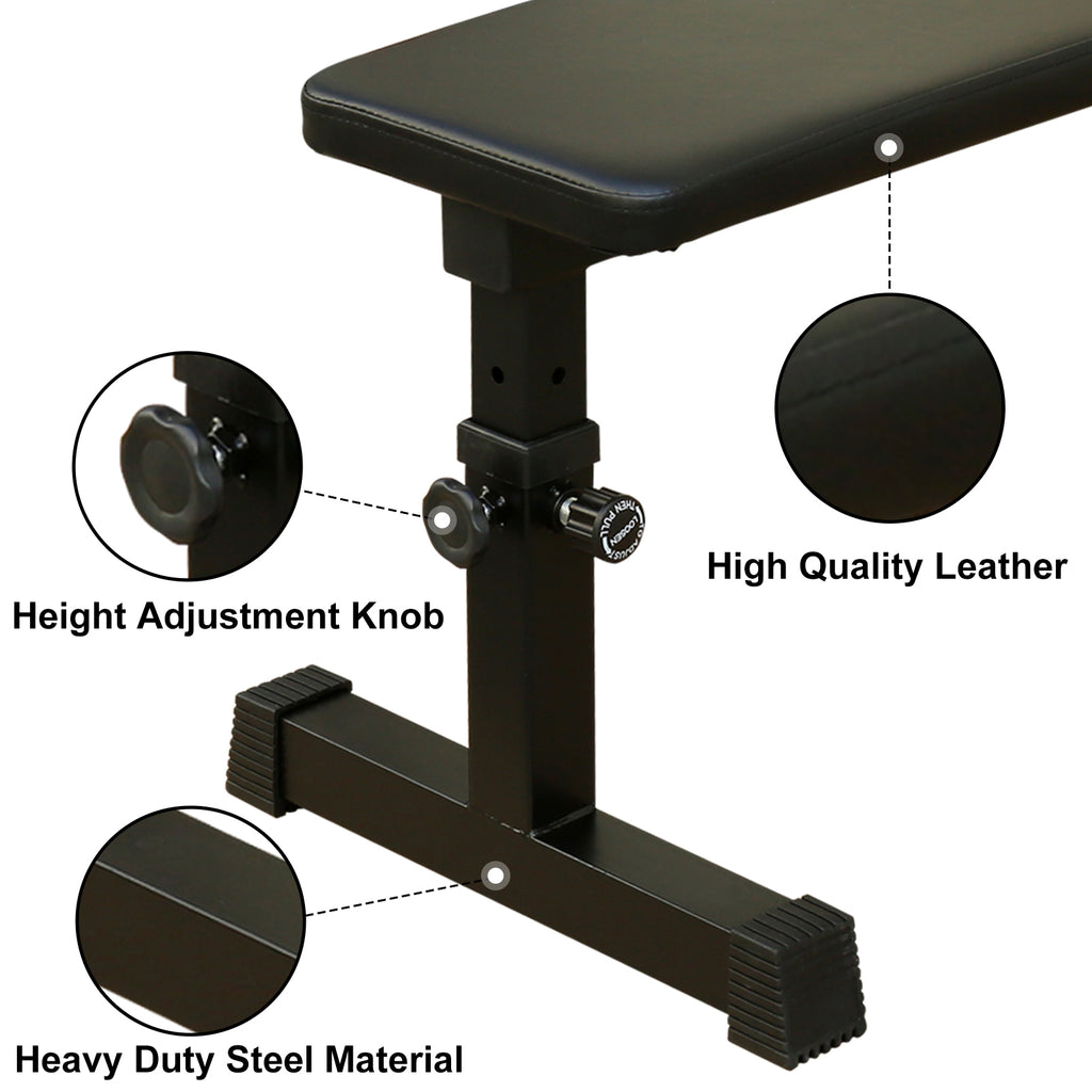 Flat Weight Bench For Strength Training