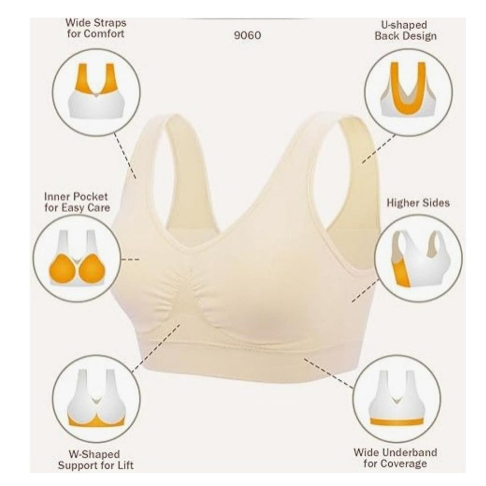 3-Pack Sports Bras For Women