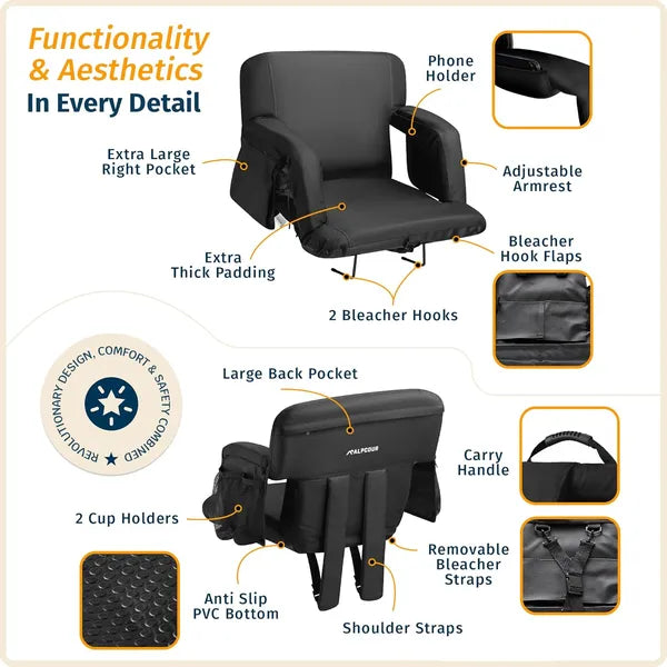 Red Reclining Stadium Seat
