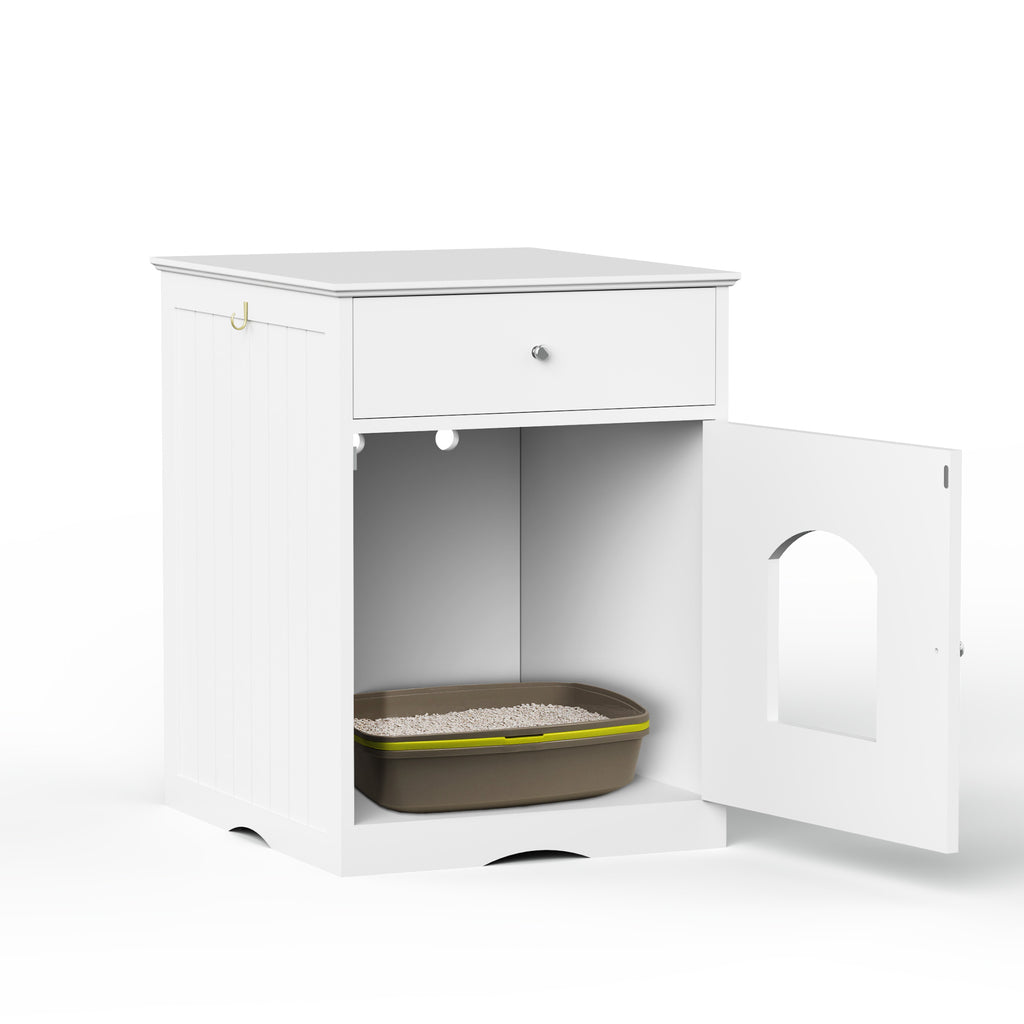 Wooden Pet House Litter Box Enclosure