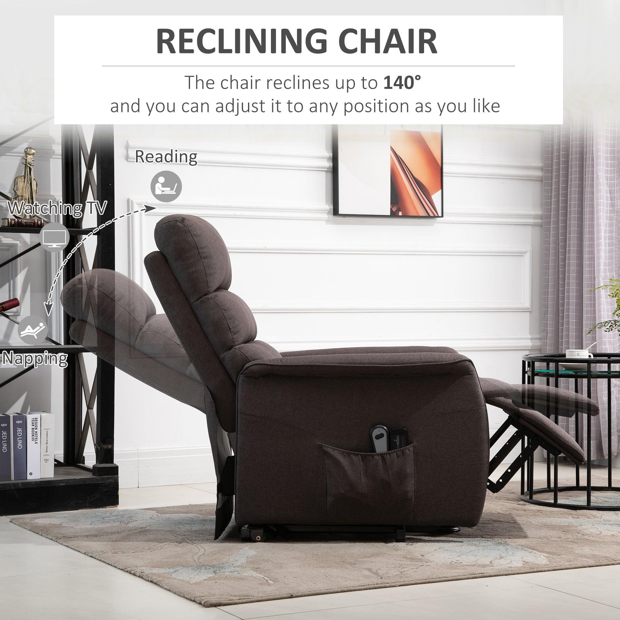 Power Lift Assist Recliner Chair with Remote Control