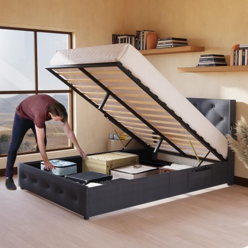 Queen Size Bed Frame With Storage