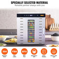 Food Dehydrator Machine, 10 Stainless Steel Trays, 1000W